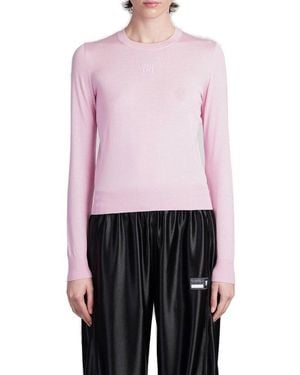 T By Alexander Wang Crewneck Knit Jumper - Pink
