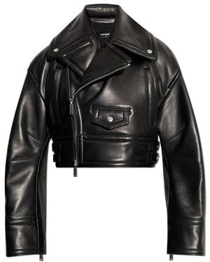 DSquared² Leather Jacket - Black