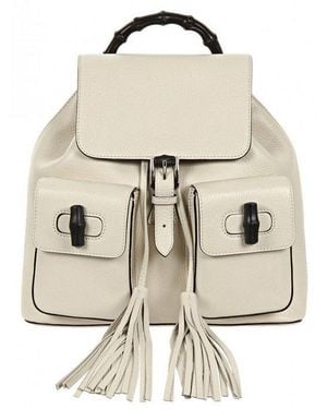 Gucci Tassel Detailed Backpack - Natural