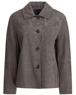 Max Mara Cloe Button-Up Long-Sleeved Coat - Brown