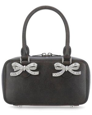 Self-Portrait Mini Tote Bag in Black | Lyst