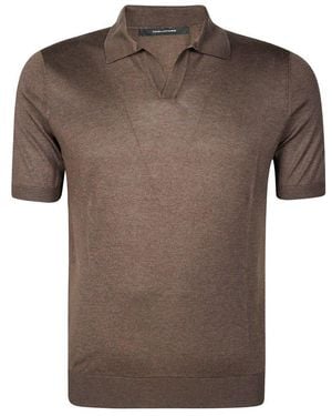 Tagliatore Keith V-Neck T-Shirt - Brown