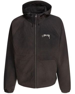 Stussy Beach Shell Zip-Up Jacket - Black