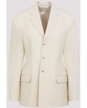 Carven Tailored Blazer Jacket - Natural