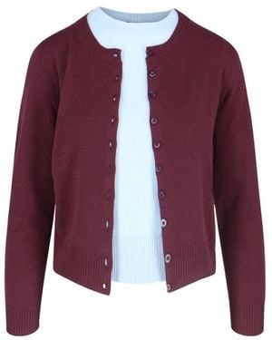 Canessa Knit Cardigan And Top Set - Purple