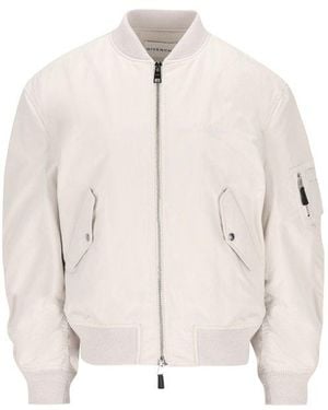 Givenchy Logo Printed Bomber Jacket - Natural