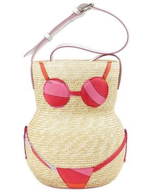 Emilio Pucci Nella Interwovened Bucket Bag - Pink