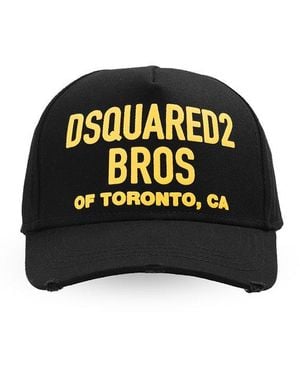 DSquared² Distressed Baseball Cap - Black