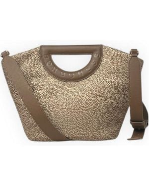 Borbonese Bouche Small Shopper Bag - Brown