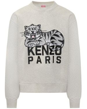 KENZO Happy Tiger Crewneck Sweatshirt - Grey