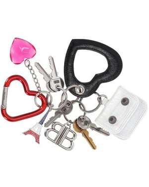 Balenciaga Heart Plaque Bag Charm - White