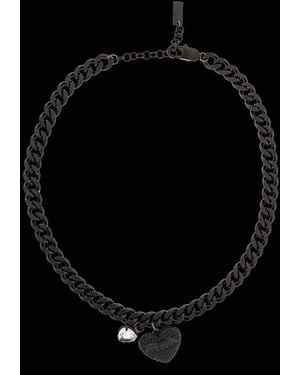 Marc Jacobs The Heart Balloon Pave Necklace - Black