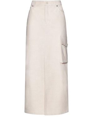 Filippa K Cargo Pocket Maxi Skirt - White