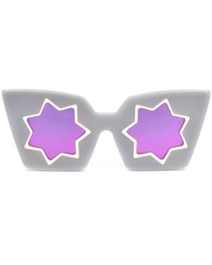 Linda Farrow X Markus Lupfer Star Cat-Eye Frame Sunglasses - Purple
