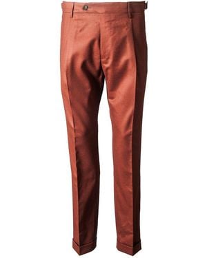 Berwich Retro Pleated Trousers - Red