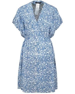 Weekend by Maxmara All-Over Patterned V-Neck Dress - Blue