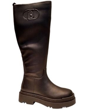 Liu Jo Round-Toe Zipped Boots - Brown