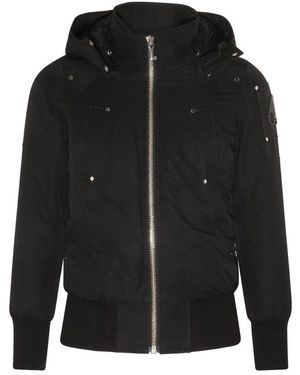 Moose Knuckles Cotton Blend Down Jacket - Black