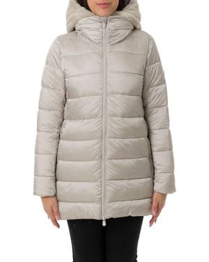 Save The Duck Matilda Hooded Puffer Jacket - Grey