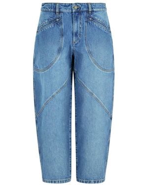 Isabel Marant Stitched Detailed Denim Jeans - Blue