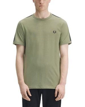 Fred Perry Logo Tape T-Shirt - Green