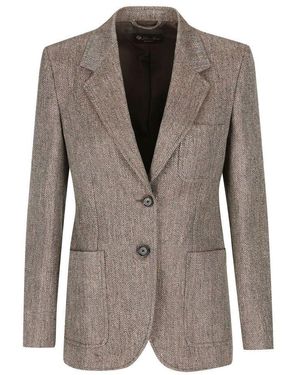 Loro Piana Single-Breasted Tailored Blazer - Brown