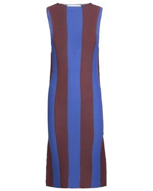 Sunnei Striped Sleeveless Midi Dress - Purple
