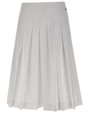 Iceberg Regular Waist Pleated Skirt - White