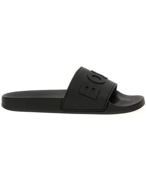 Hugo boss grey sliders online