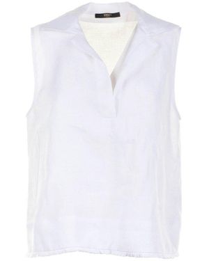 Seventy Sleeveless Crop Top - White