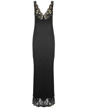 New Arrivals Lace Trim Slip Dress - Black
