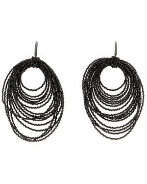 Brunello Cucinelli 'Hoop' Earrings - Black