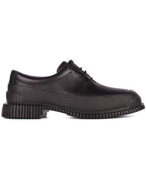 Camper Pix Round Toe Lace-Up Shoes - Black
