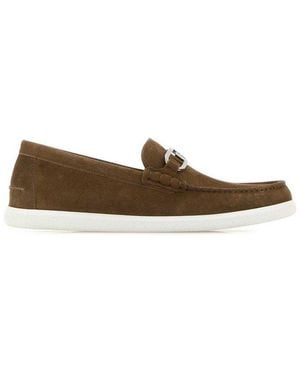 Fendi O'Lock Slip-On Loafers - Brown