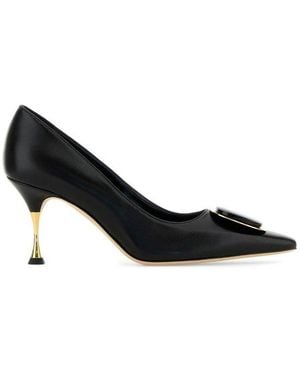 Manolo Blahnik Pointed Toe Court Shoes - Black