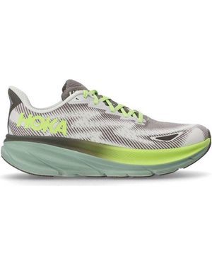 Hoka One One Clifton 9 Gtx Logo-printed Sneakers - Green