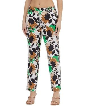 Giorgio Grati Jungle Printed High-Waisted Trousers - Green