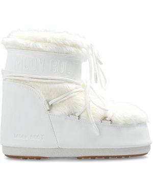 Moon Boot Mb Icon Low Faux Fur - White