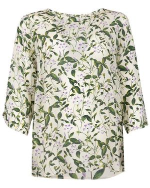 Weekend by Maxmara All-Over Floral Patterned Crewneck Top - White