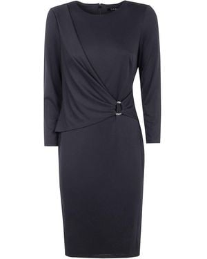 Ralph Lauren "Fabiana" Elbow Sleeve Day Dress - Blue
