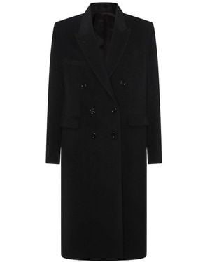 Lardini Double-Breasted Tailored Coat - Black
