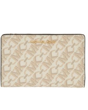 MICHAEL Michael Kors Medium Empire Signature Logo Wallet - Natural