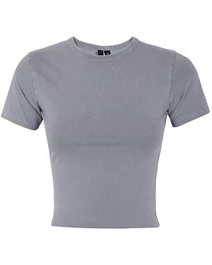 Entire studios Short Sleeved Crewneck Cropped T-Shirt - Grey