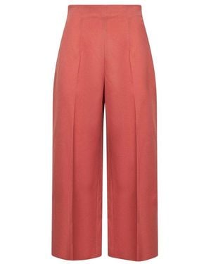 Marni Wide-Leg Cropped Pants - Red