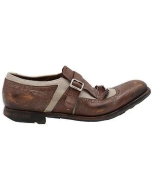 Church's Shanghai Distressed Brogue Monk Shoes - Brown