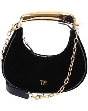 Women's Mini Hobo Bag With Acrylic Handle - Sparkling Crystal Clutch Crossbody For Evening Parties & Weddings - View #8