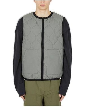 Champion Quilted Crewneck Zip-Up Gilet - Grey