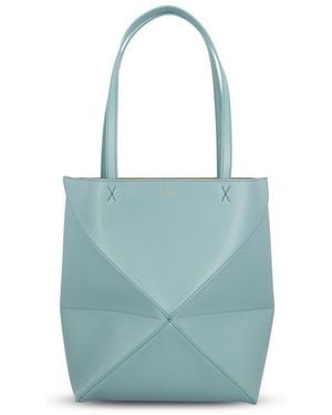 Loewe Puzzle Fold Medium Top Handle Bag - Blue