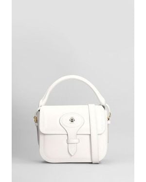 Bally Logo Printed Top Handle Bag - White