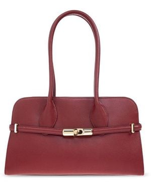 【送料&関税込】Furla Goccia Arch Logo Medium Handbag furla-Brown-Goccia-Arch-Logo-